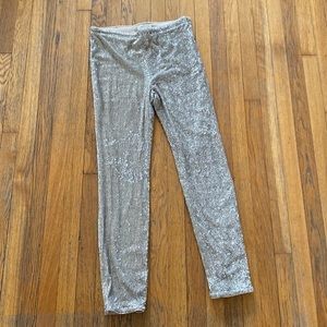 Honey Punch Glittering Metallic Leggings